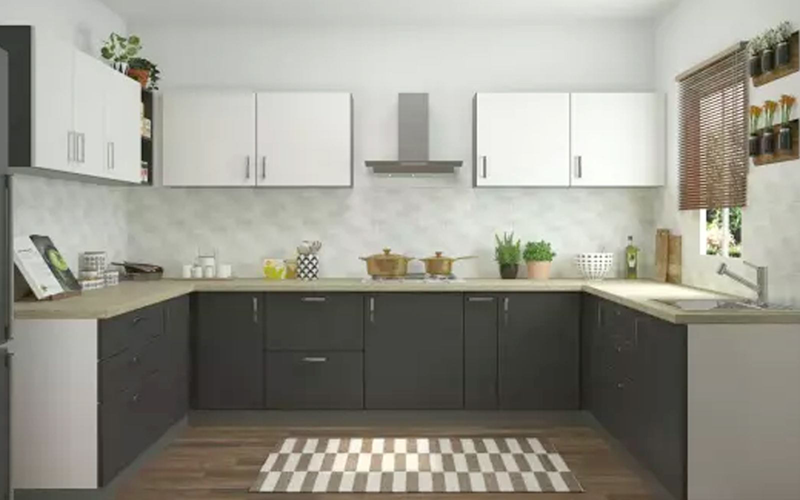 U shape modular kitchen design

                                  