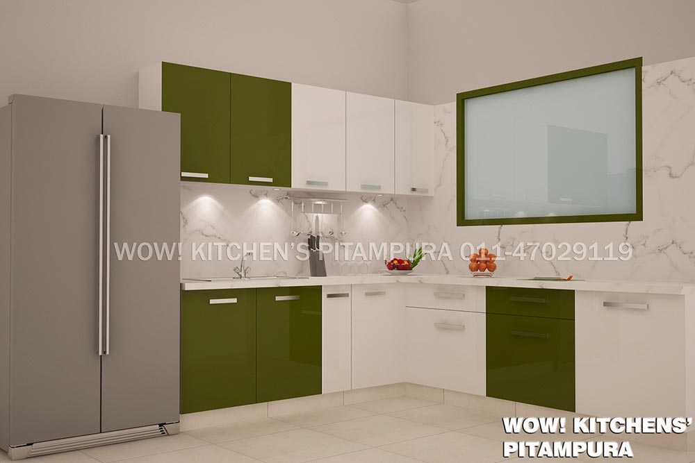 L Shaped Modular Kitchen