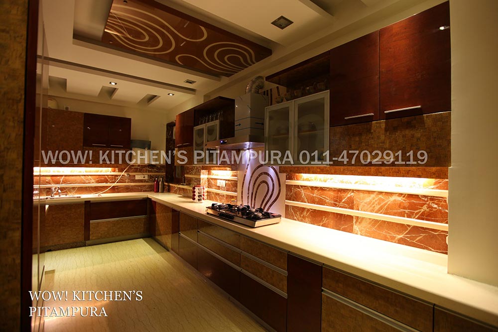 U shape kitchen design